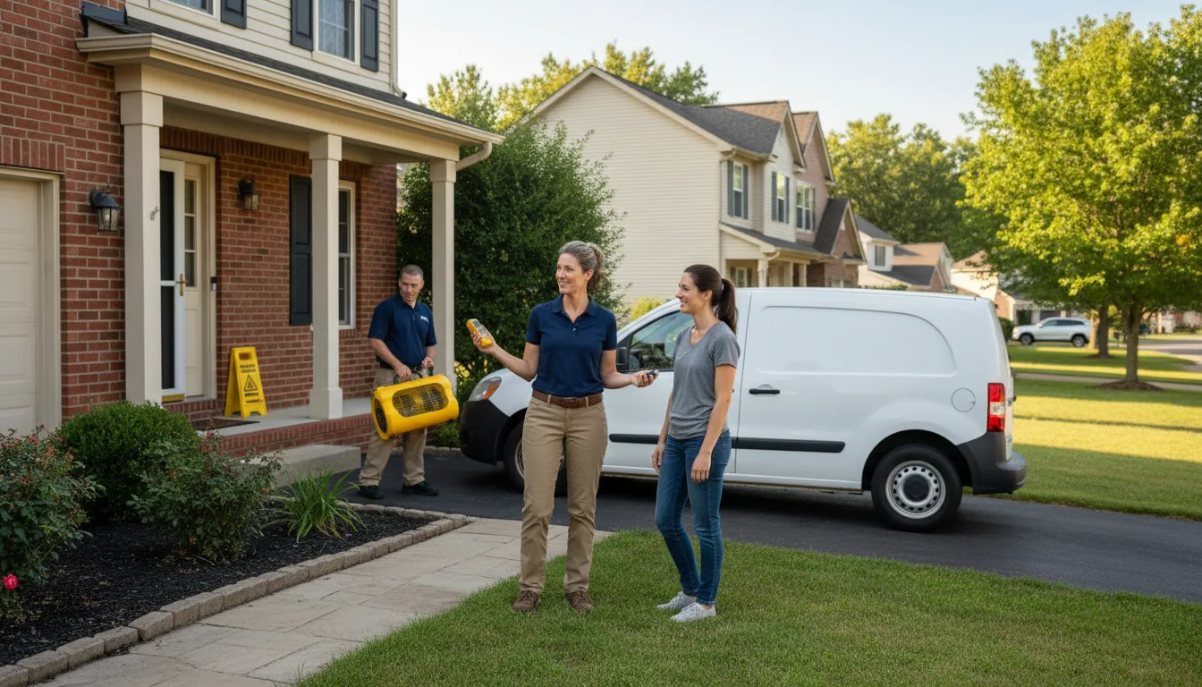 Residential water damage restoration in Blair, NE